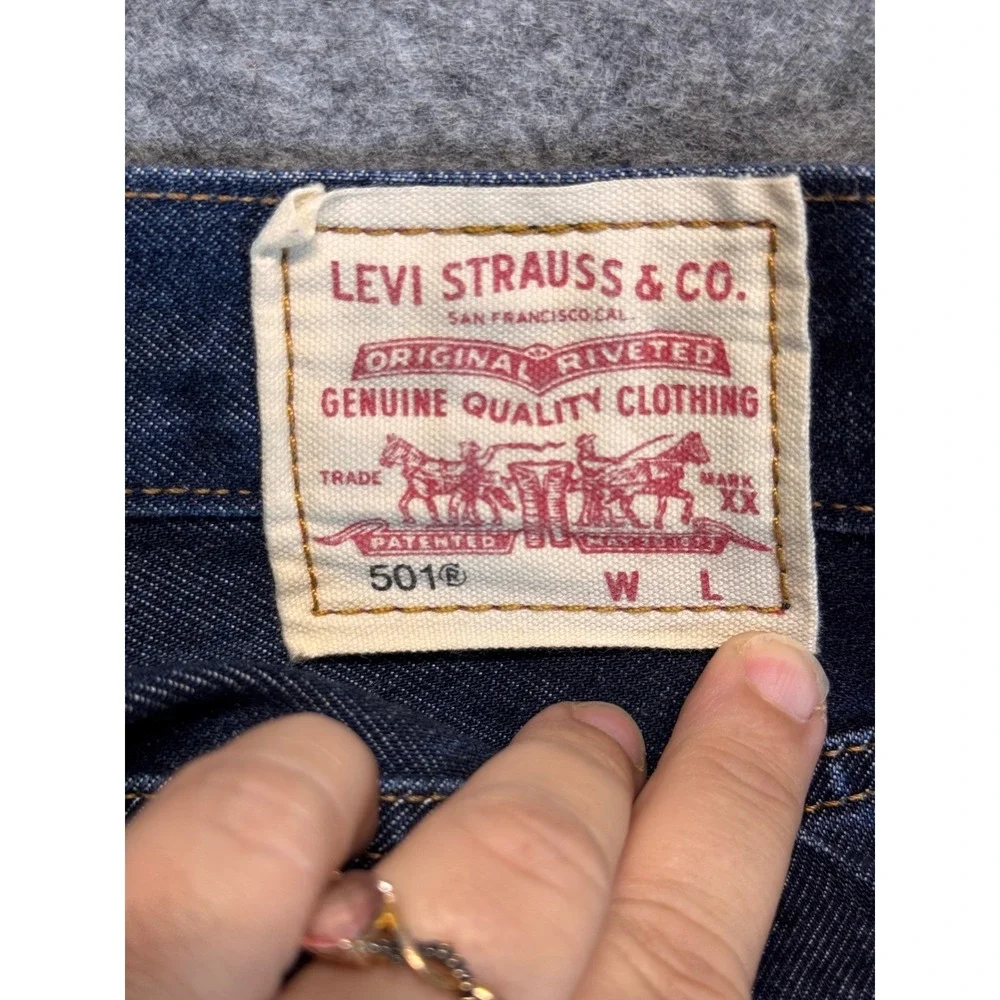 Levis 501 Premium Denim Jeans Mens 29x30 Button Fly Straight‎ Leg Big E